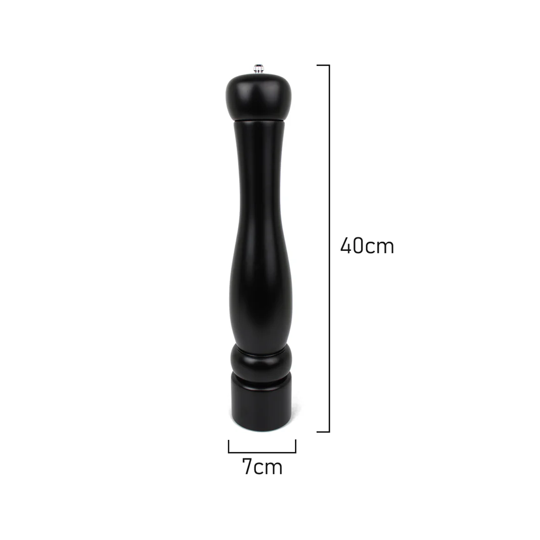 St Clare Salt & Pepper Grinder <br>Matte Black Ceramic Mechanism <br>Dimensions - 40 cm - Image 3