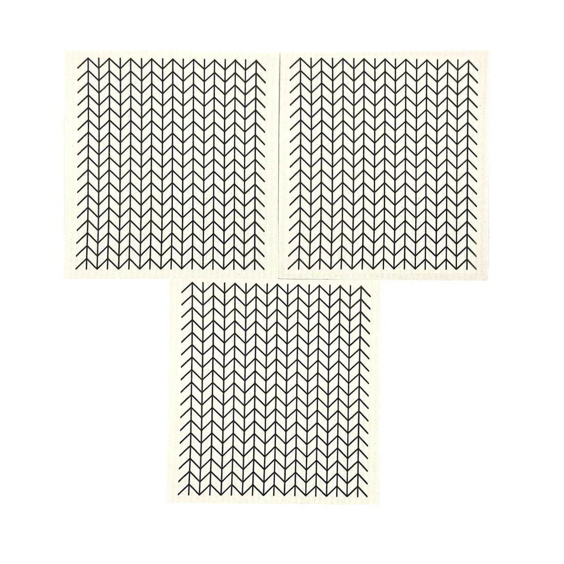 Swedish Dish Cloth - Set of 3 <br>100% Biodegradable <br>Geometric