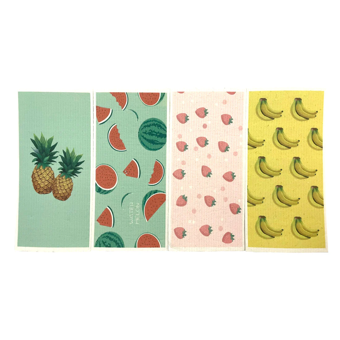 Swedish Dish Cloth - Set of 4 Extra Large <br>100% Biodegradable <br>Fruity Tootie