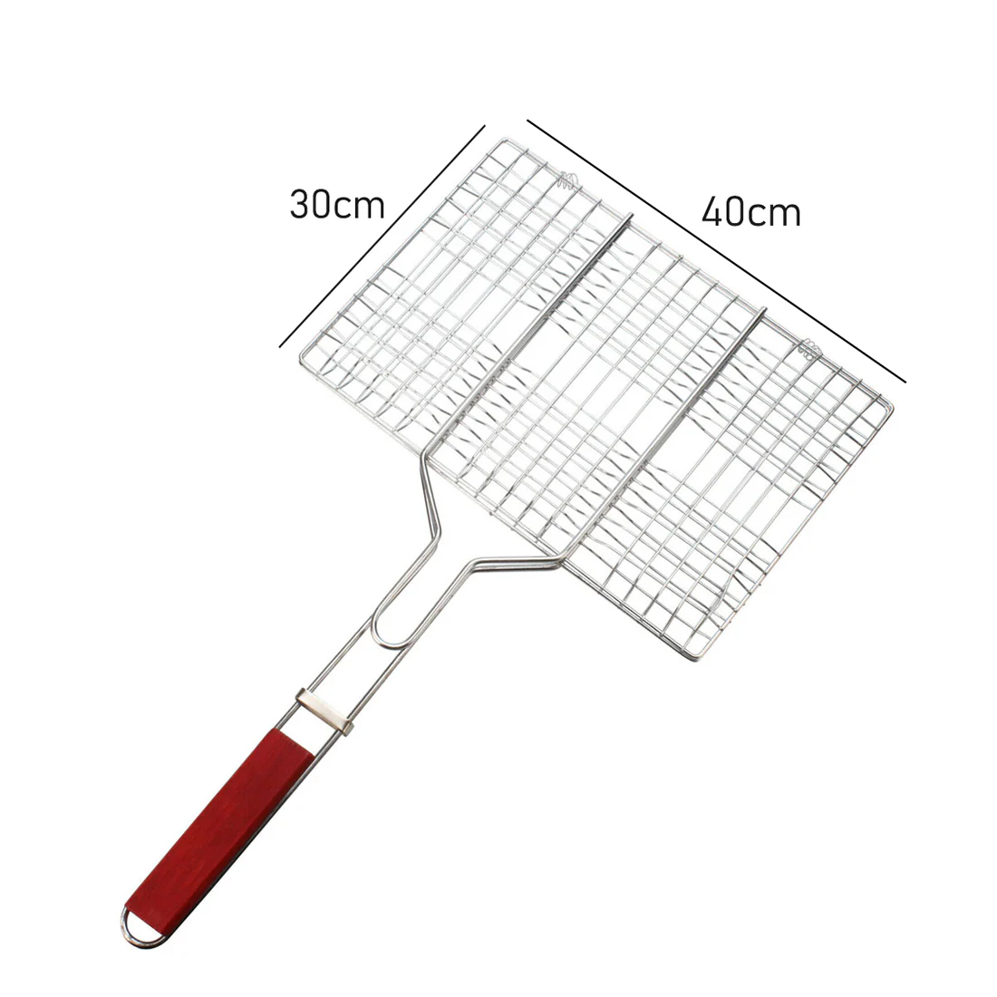 Tornado BBQ Folded Grill Basket Rectangular <br>Built to last <br>Basket Dimensions 30 x 40cm - Image 3