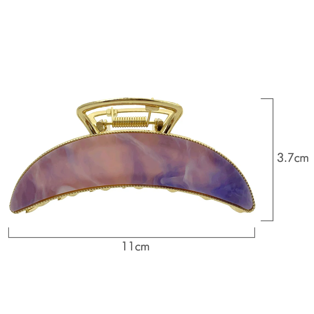 Ullu Alya Hair Claw <br>Size: 11 x 5 x 4cm <br>Marbled Pink - Image 2