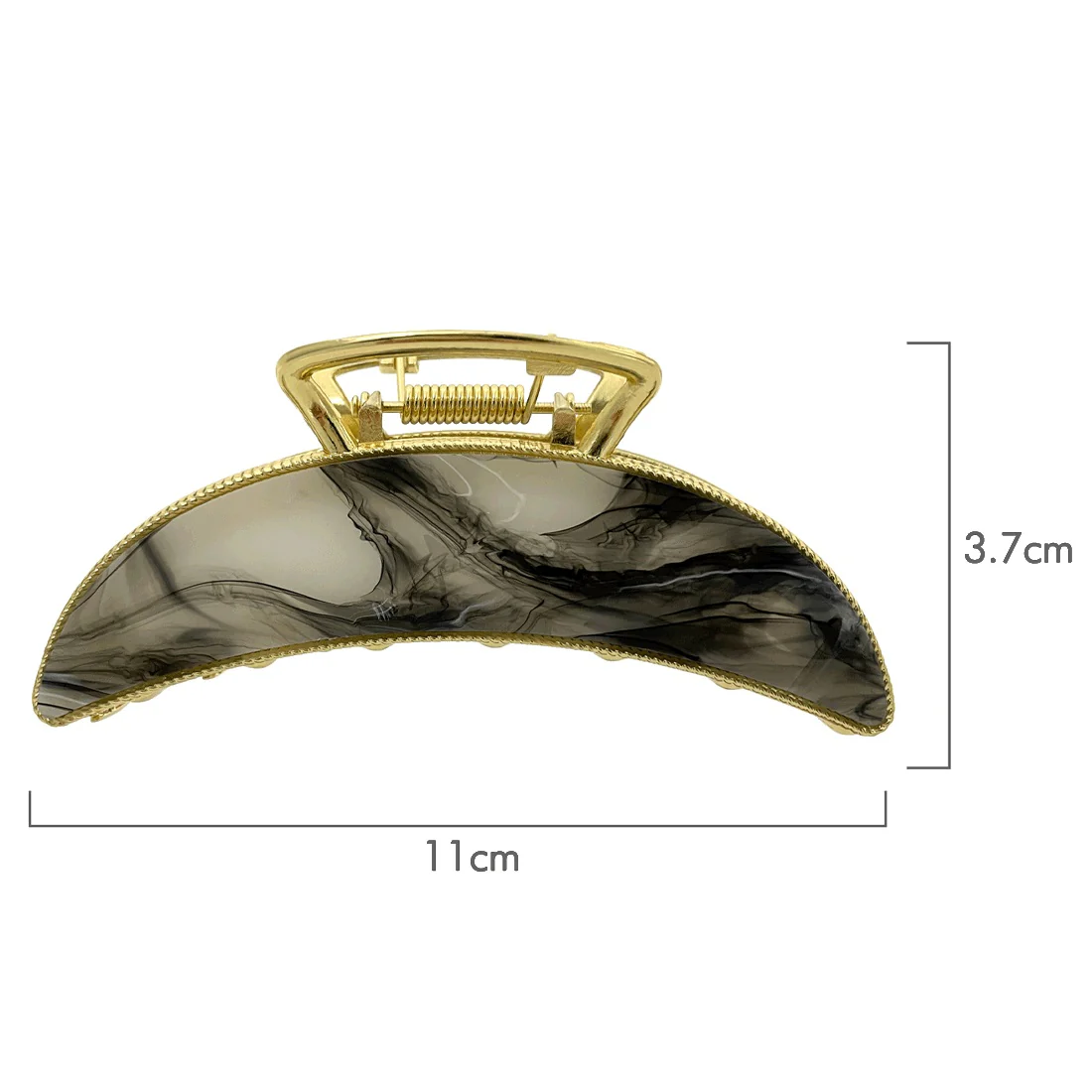 Ullu Alya Hair Claw <br>Size: 11 x 5 x 4cm <br>Marbled Smoke - Image 3