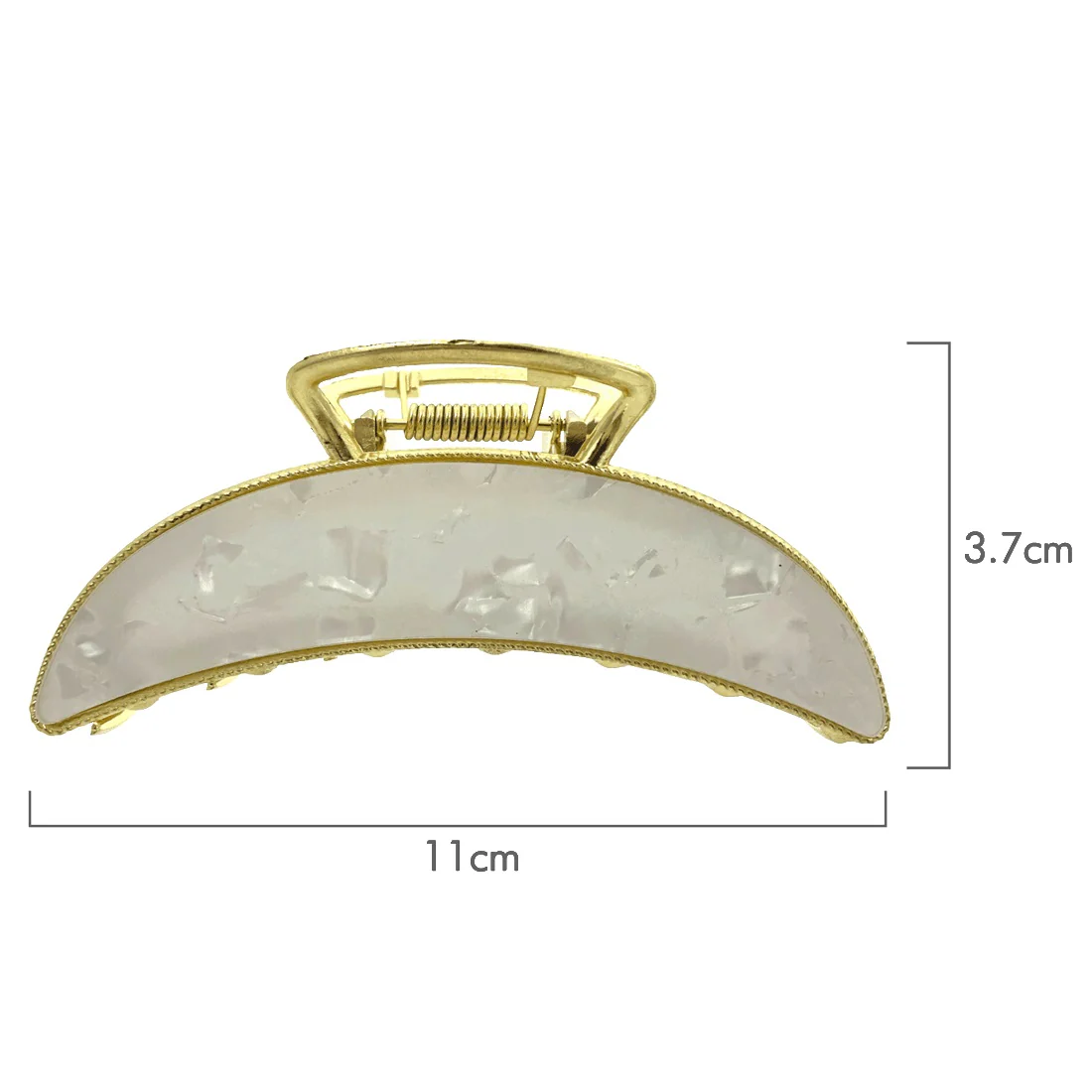 Ullu Alya Hair Claw <br>Size: 11 x 5 x 4cm <br>Pearlised White - Image 2