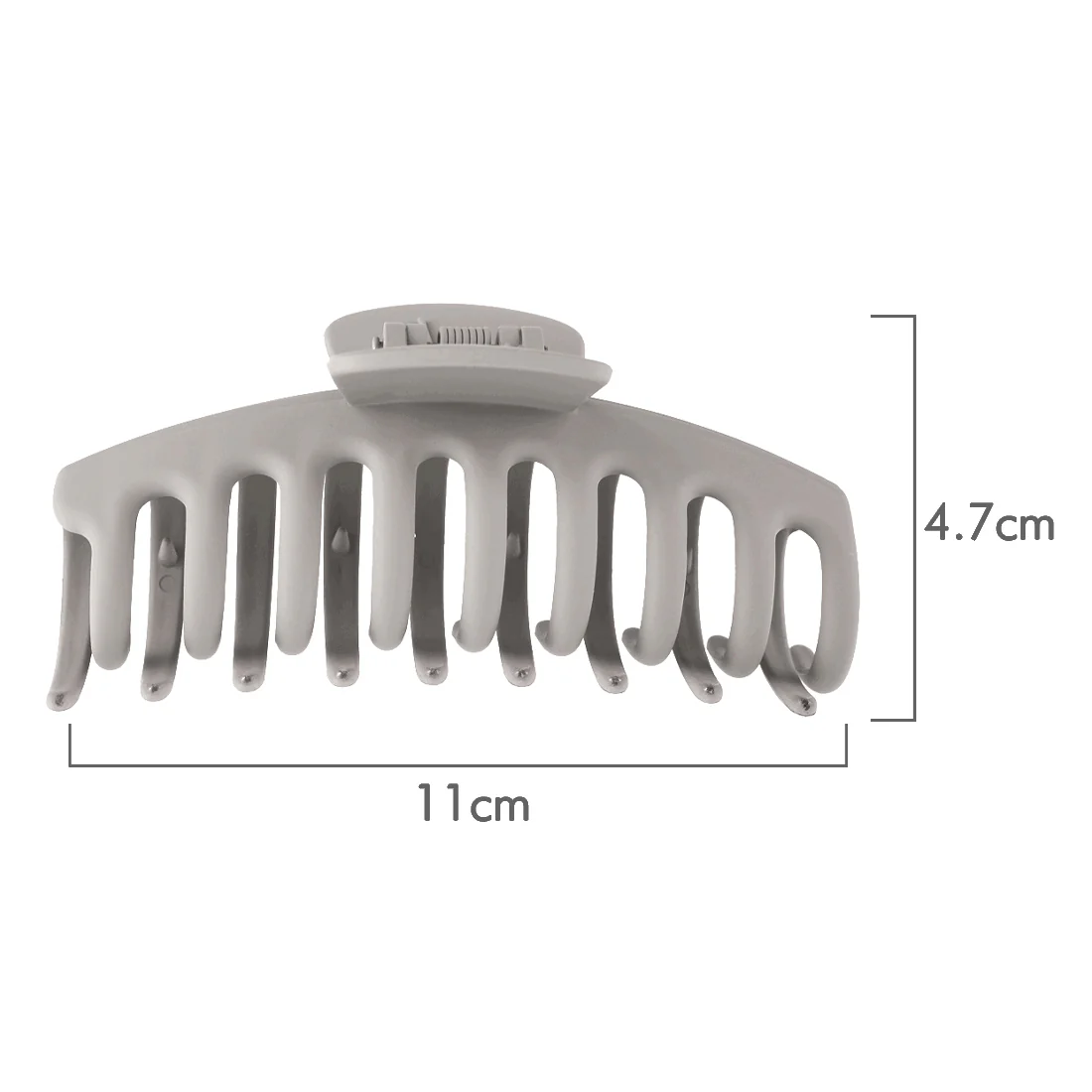 Ullu Amanda Hair Claw <br>Size: 11 x 4.7 x 4cm <br>Matte Grey - Image 4