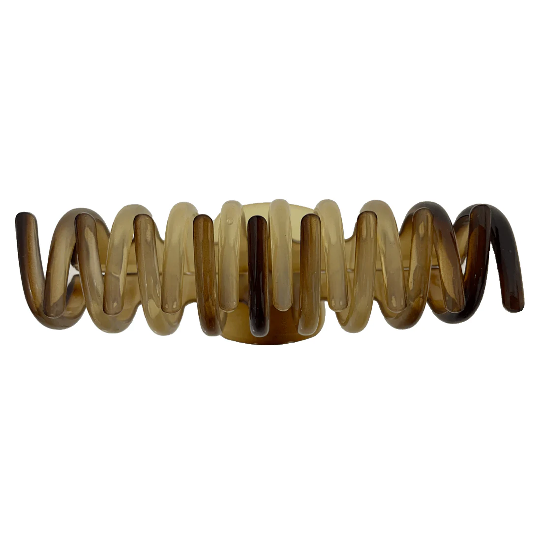 Ullu Amanda Hair Claw <br>Size: 11 x 4.7 x 4cm <br>Transparent Shades Of Brown - Image 3