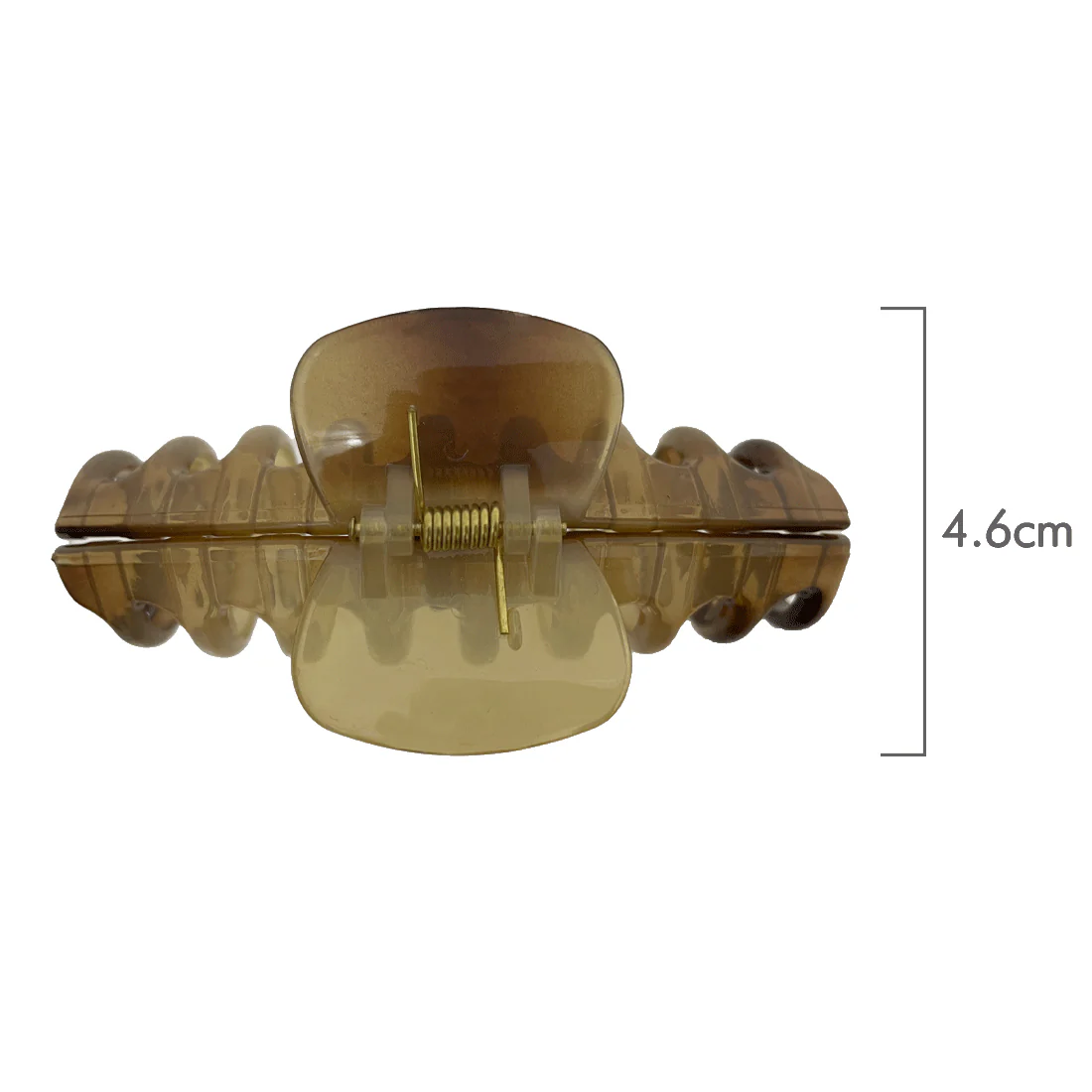 Ullu Amanda Hair Claw <br>Size: 11 x 4.7 x 4cm <br>Transparent Shades Of Brown - Image 5