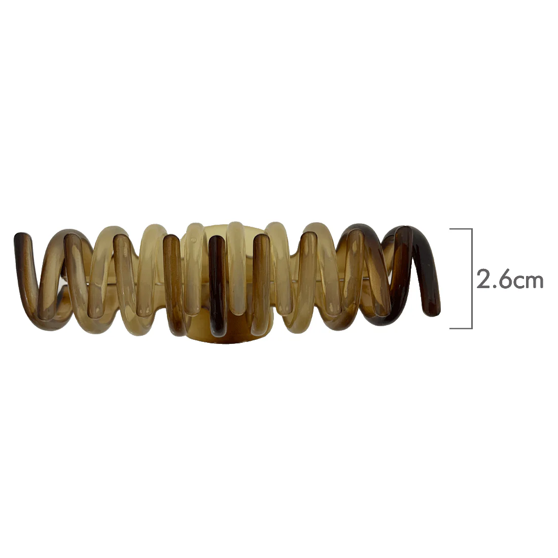 Ullu Amanda Hair Claw <br>Size: 11 x 4.7 x 4cm <br>Transparent Shades Of Brown - Image 6