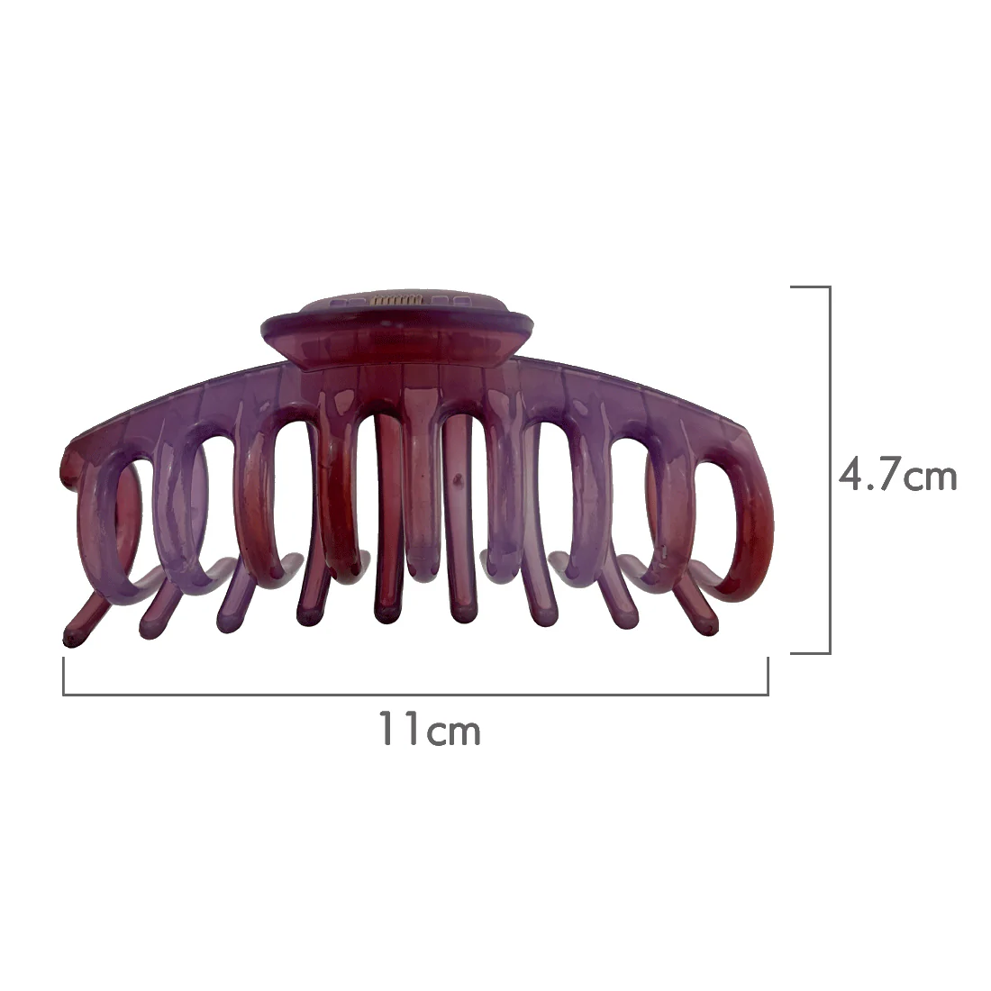 Ullu Amanda Hair Claw <br>Size: 11 x 4.7 x 4cm <br>Transparent Shades Of Purple - Image 4