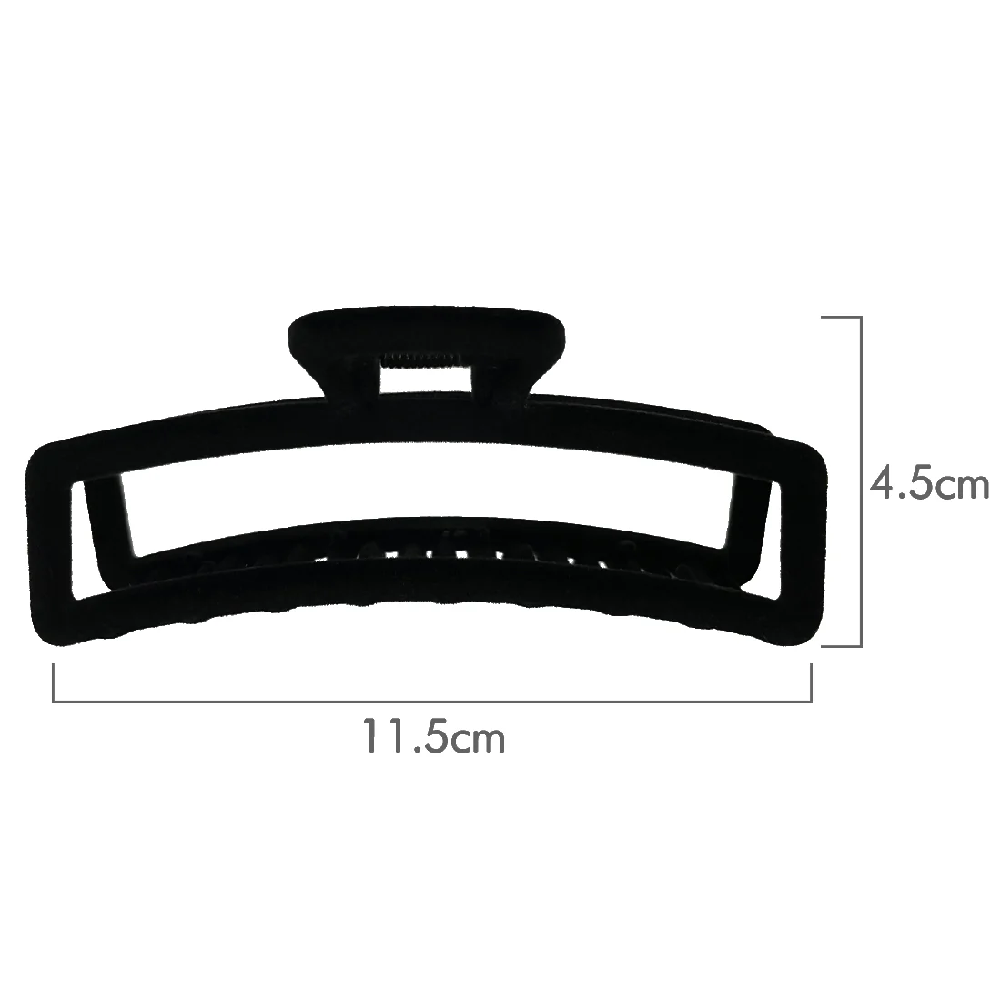 Ullu Antonia Hair Claw <br>Size: 11 x 4.7 x 4cm <br>Black Velvet Like Soft Touch Finish - Image 4