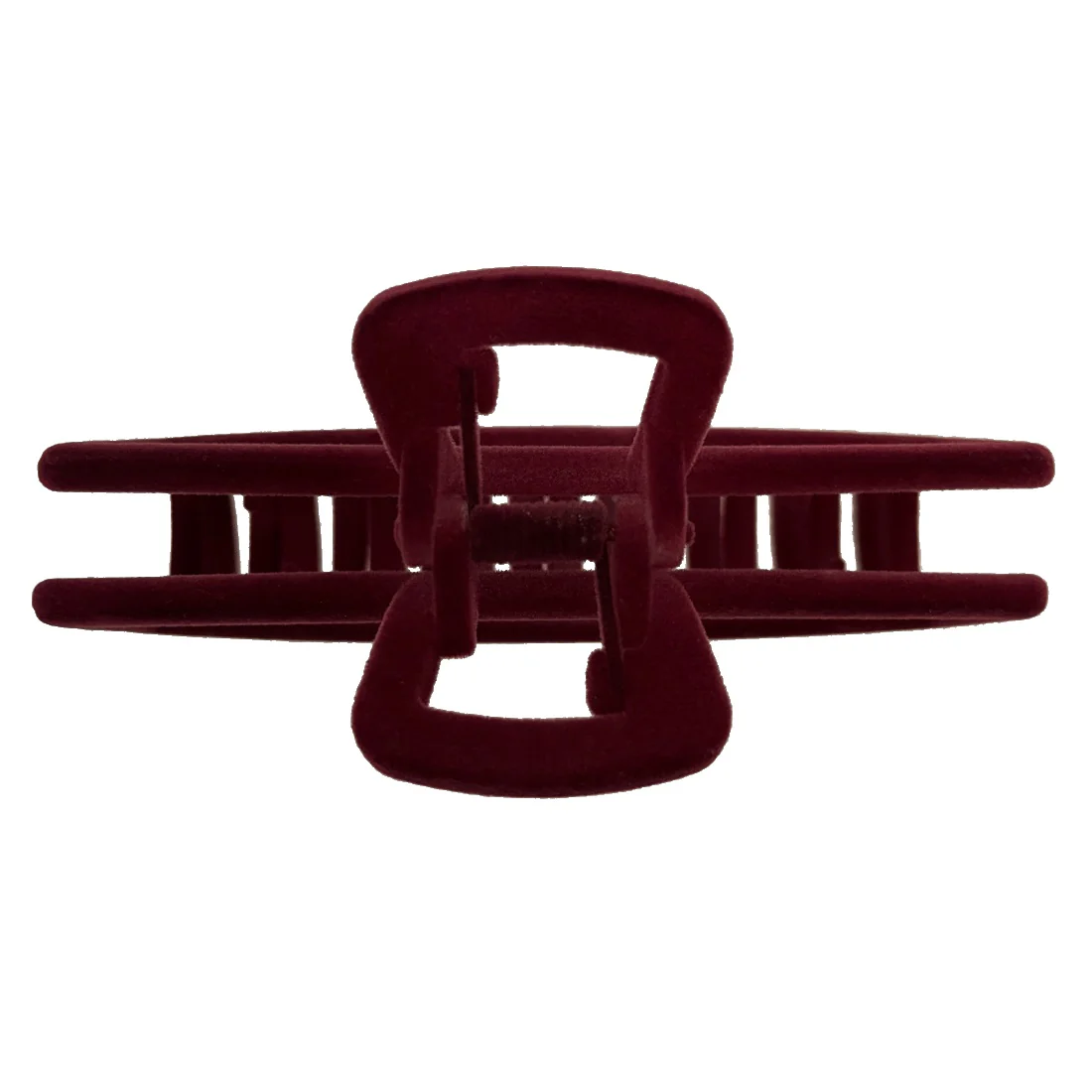 Ullu Antonia Hair Claw <br>Size: 11 x 4.7 x 4cm <br>Burgundy Velvet Like Soft Touch Finish - Image 2