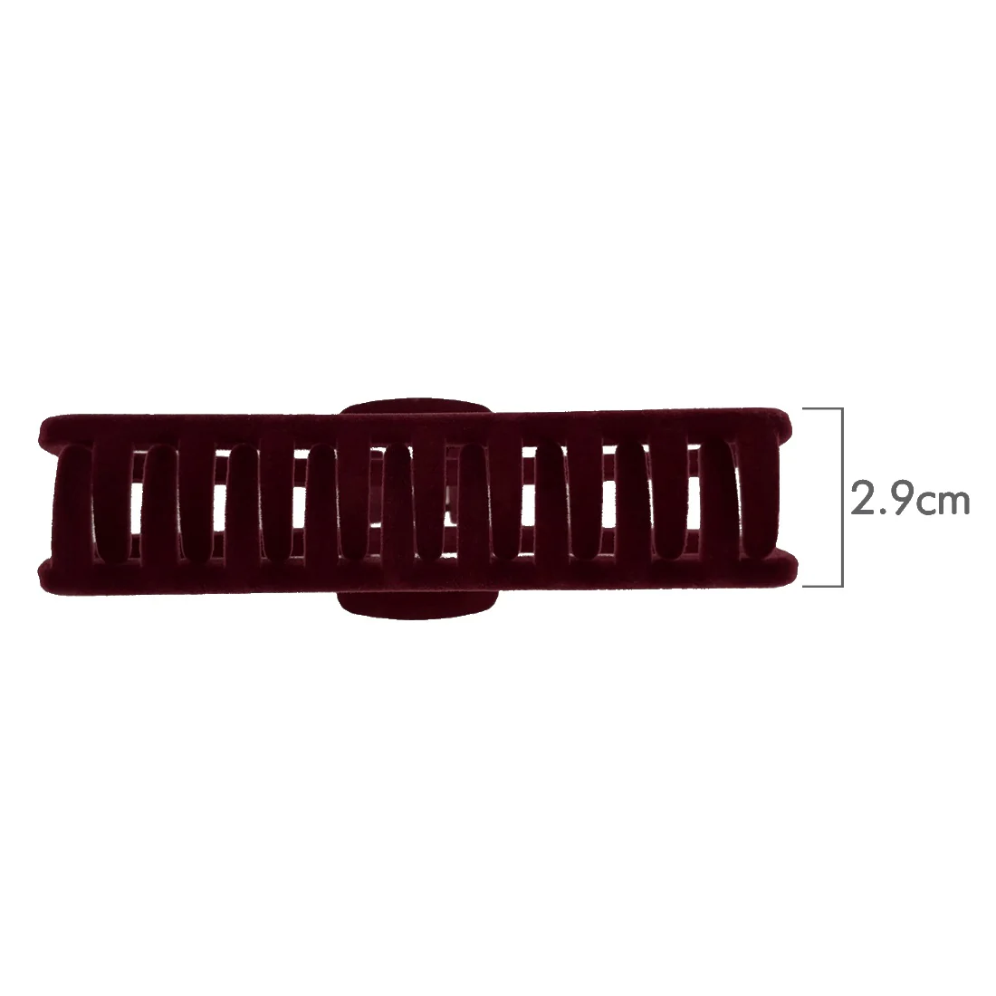 Ullu Antonia Hair Claw <br>Size: 11 x 4.7 x 4cm <br>Burgundy Velvet Like Soft Touch Finish - Image 4