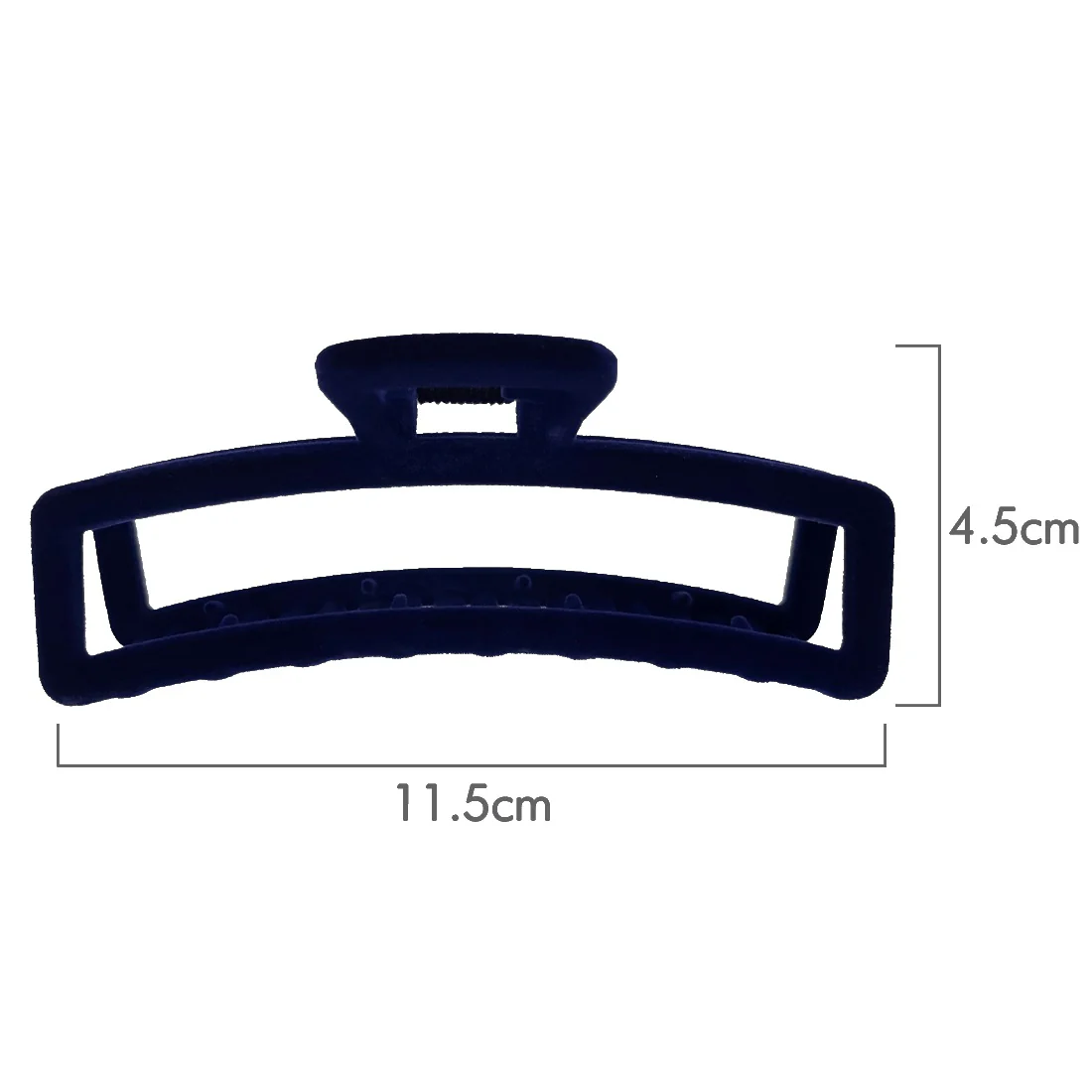 Ullu Antonia Hair Claw <br>Size: 11 x 4.7 x 4cm <br>Navy Velvet Like Soft Touch Finish - Image 2