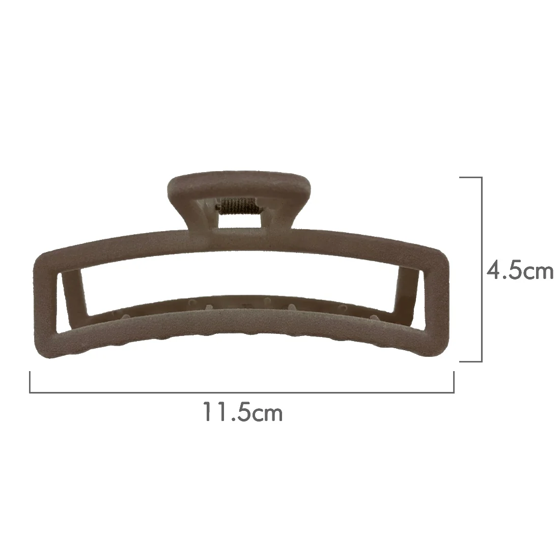 Ullu Antonia Hair Claw <br>Size: 11 x 4.7 x 4cm <br>Taupe Velvet Like Soft Touch Finish - Image 2