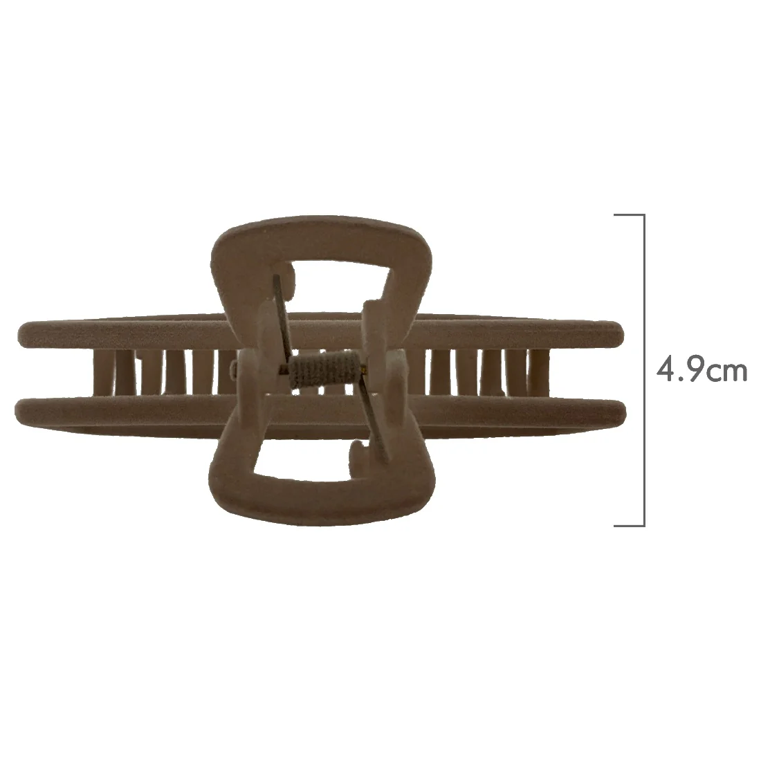 Ullu Antonia Hair Claw <br>Size: 11 x 4.7 x 4cm <br>Taupe Velvet Like Soft Touch Finish - Image 3