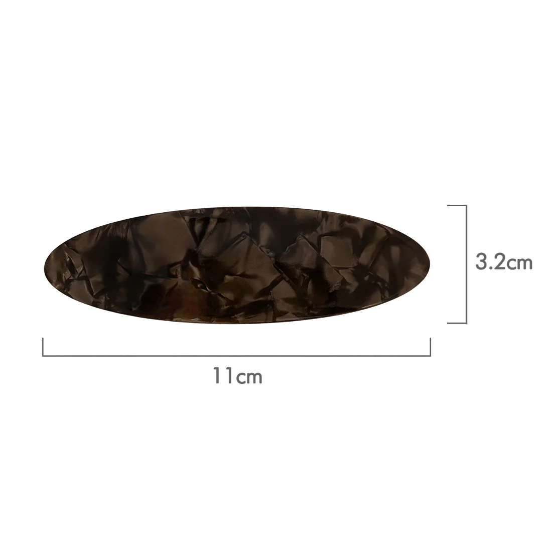 Ullu Eloise Hair Clip <br>Marbled Brown <br>11.5 x 3.3cm - Image 3