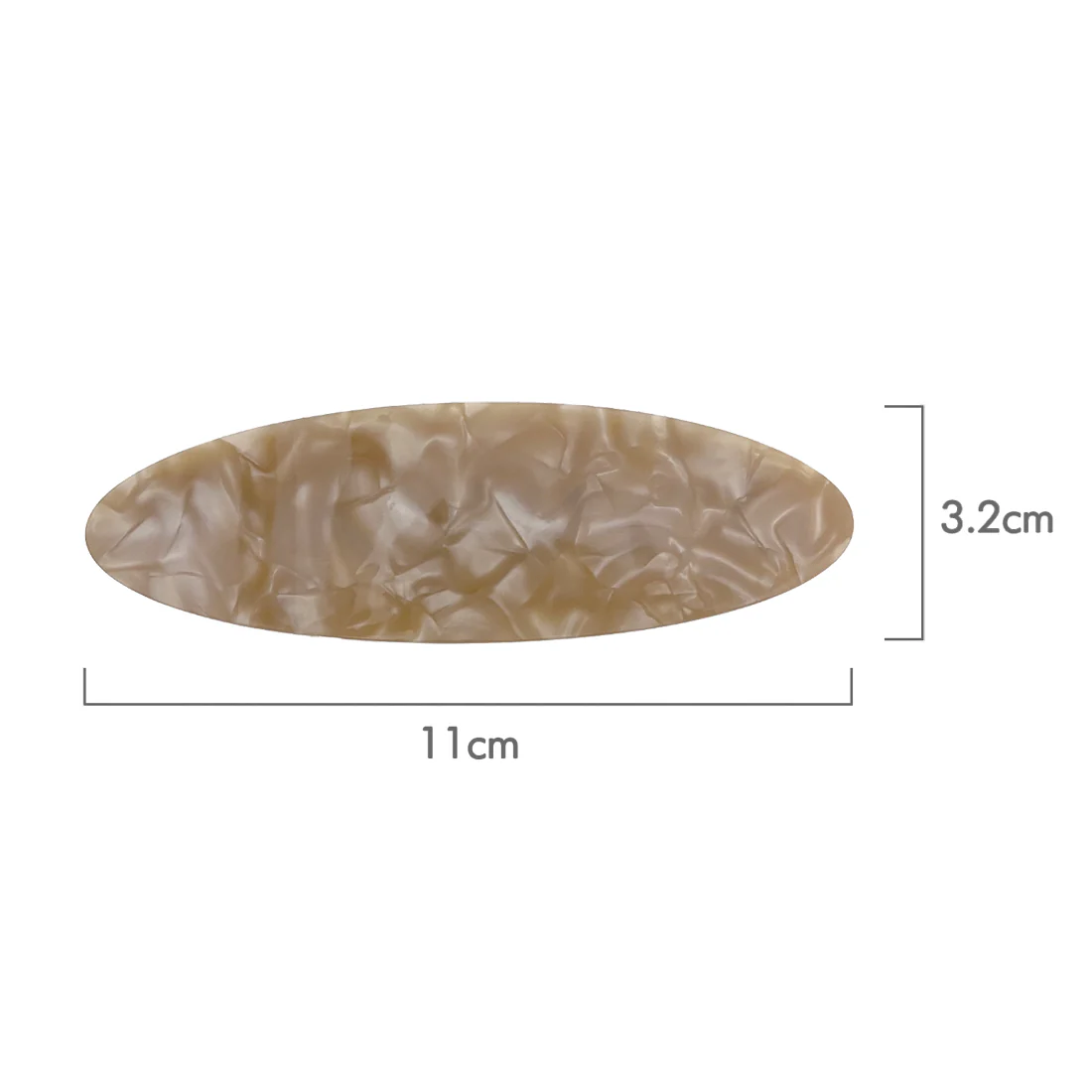 Ullu Eloise Hair Clip <br>Marbled Caramel <br>11.5 x 3.3cm - Image 4