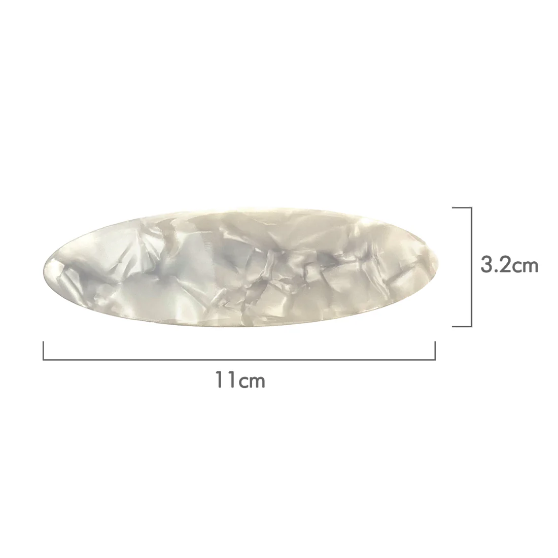 Ullu Eloise Hair Clip <br>Marbled White <br>11.5 x 3.3cm - Image 4
