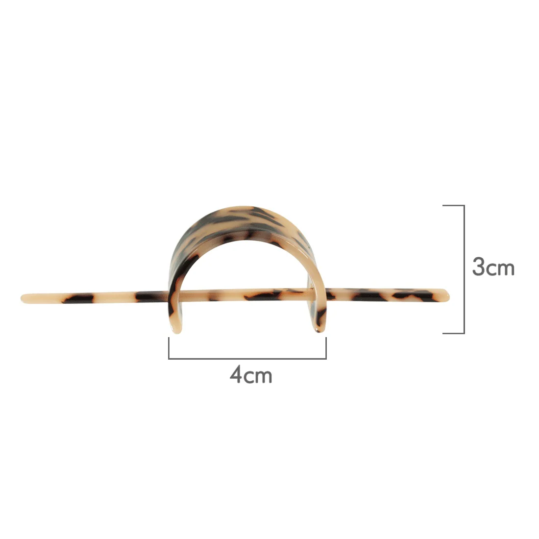 Ullu Harper Hair Slide Barrette <br>Light Tortoise Shell <br>11.5cm x 2.9cm - Image 2