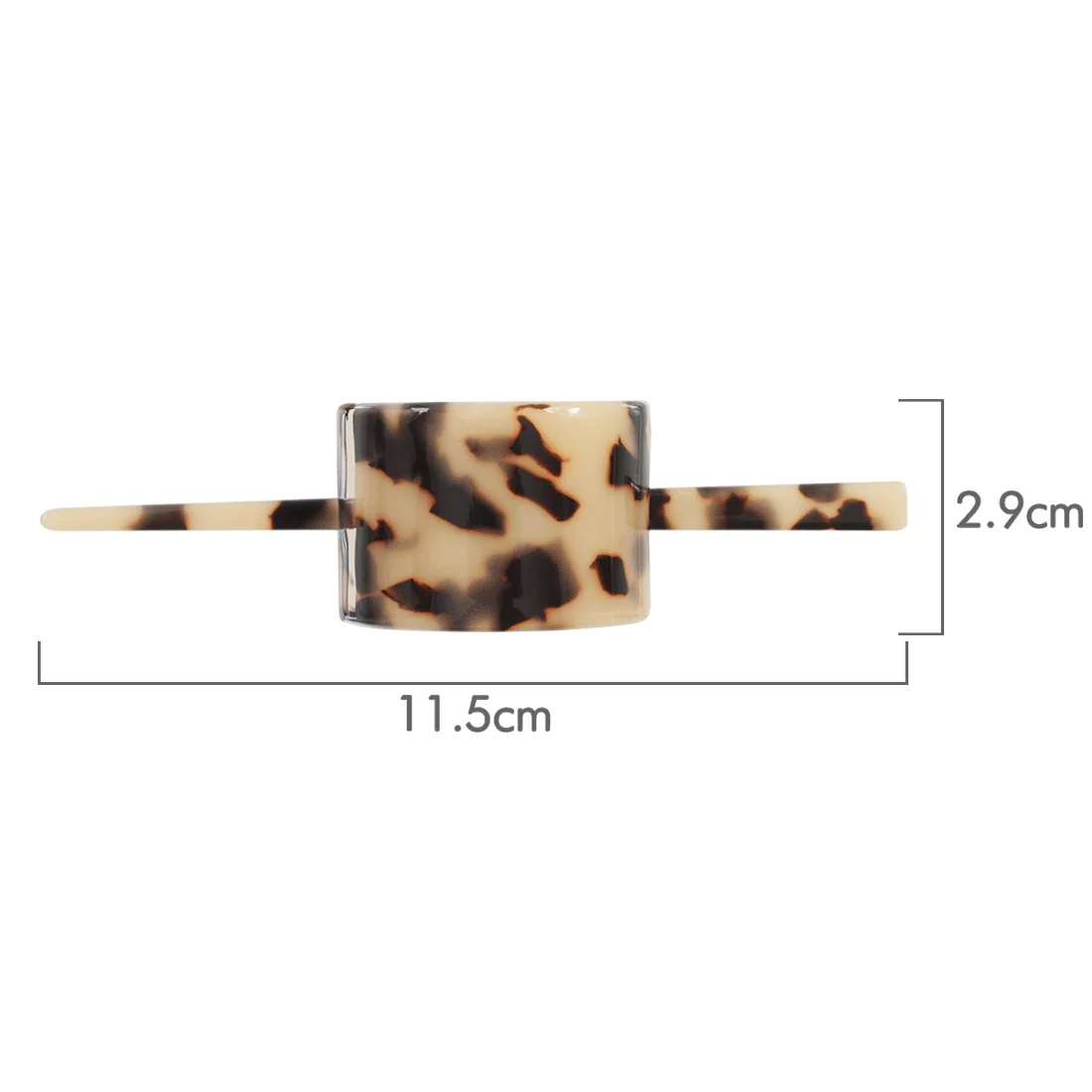 Ullu Harper Hair Slide Barrette <br>Light Tortoise Shell <br>11.5cm x 2.9cm - Image 3