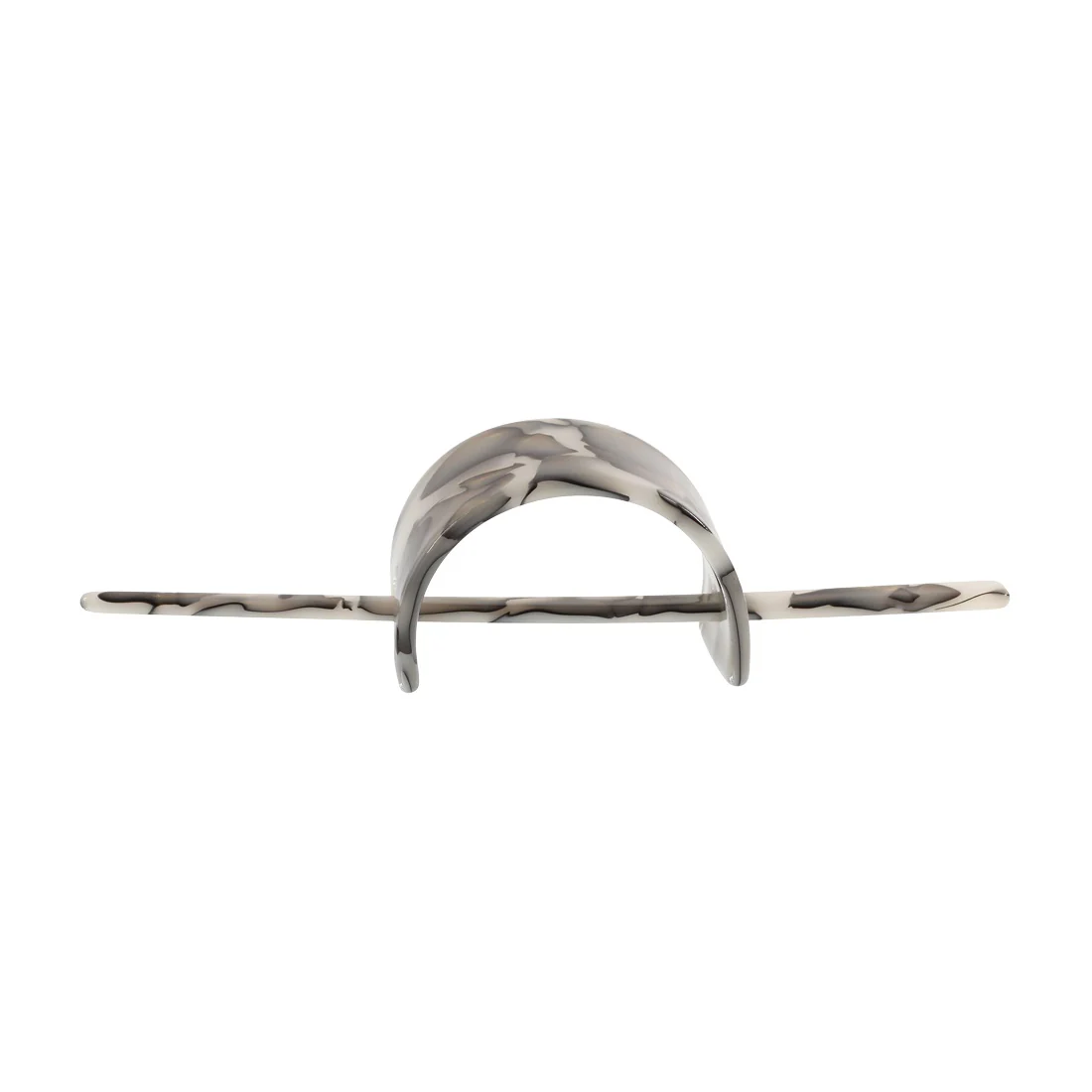 Ullu Harper Hair Slide Barrette <br>Marbled Grey <br>11.5cm x 2.9cm - Image 2