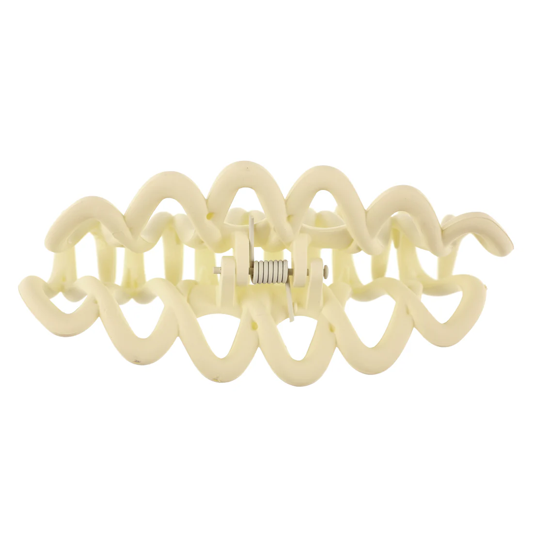 Ullu Lacey Hair Claw <br>Size: 10.5 x 4 x 4.5cm <br>Matte Cream - Image 2