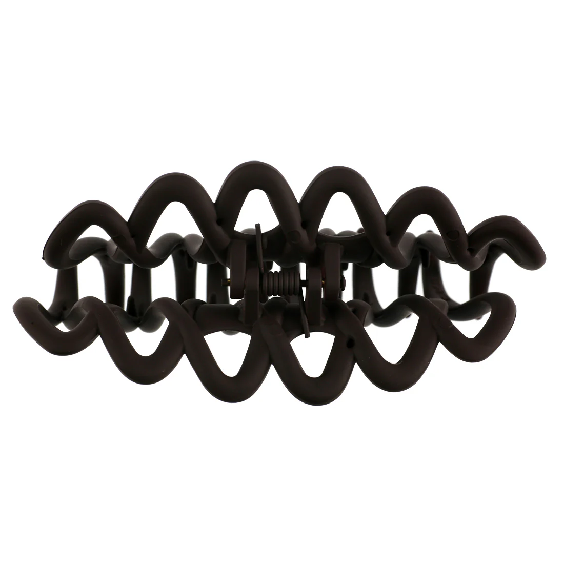 Ullu Lacey Hair Claw <br>Size: 10.5 x 4 x 4.5cm <br>Matte Drak Brown - Image 2