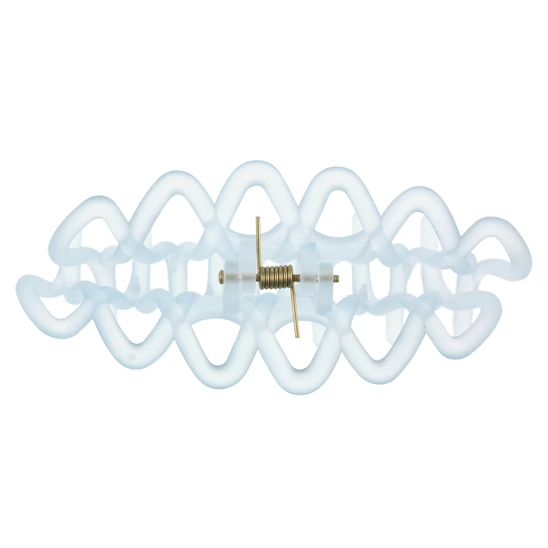 Ullu Lacey Hair Claw <br>Size: 10.5 x 4 x 4.5cm <br>Transparent Blue - Image 2