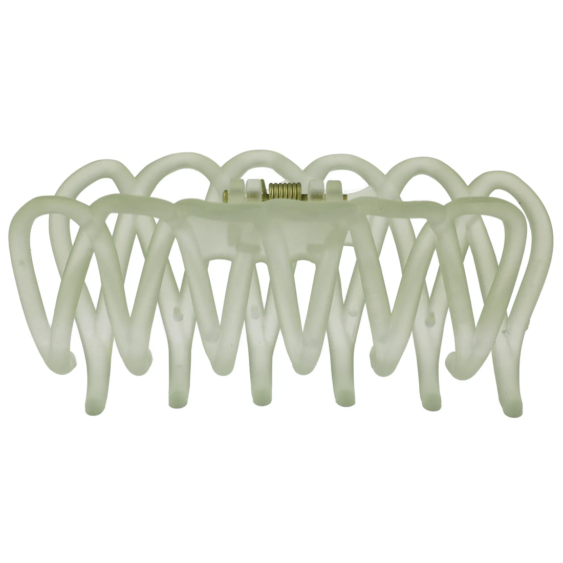 Ullu Lacey Hair Claw <br>Size: 10.5 x 4 x 4.5cm <br>Transparent Green