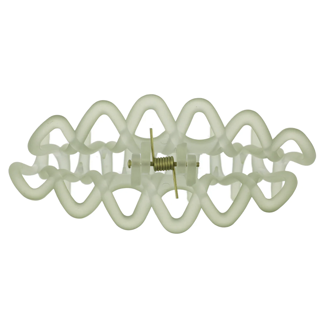 Ullu Lacey Hair Claw <br>Size: 10.5 x 4 x 4.5cm <br>Transparent Green - Image 2