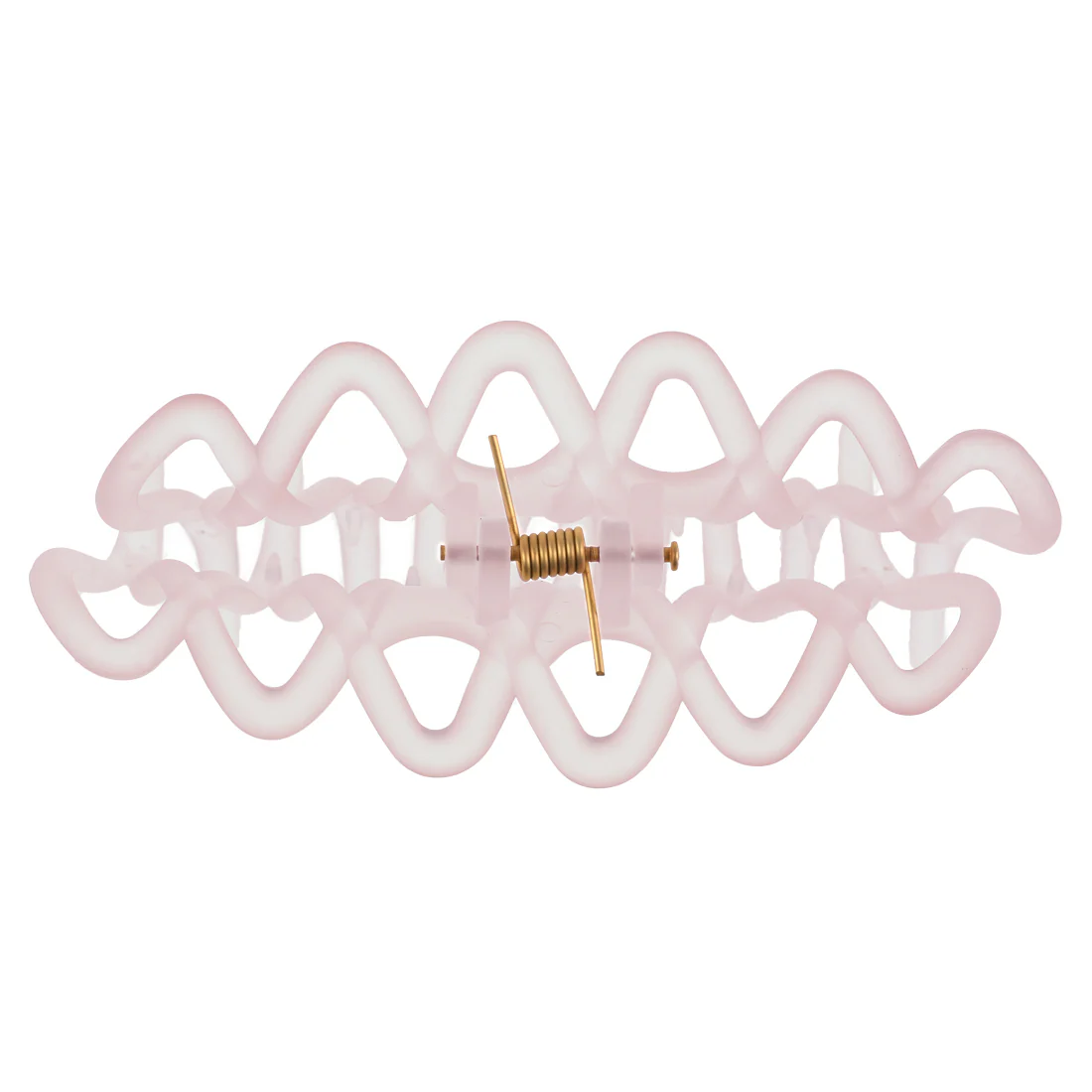 Ullu Lacey Hair Claw <br>Size: 10.5 x 4 x 4.5cm <br>Transparent Pink - Image 2
