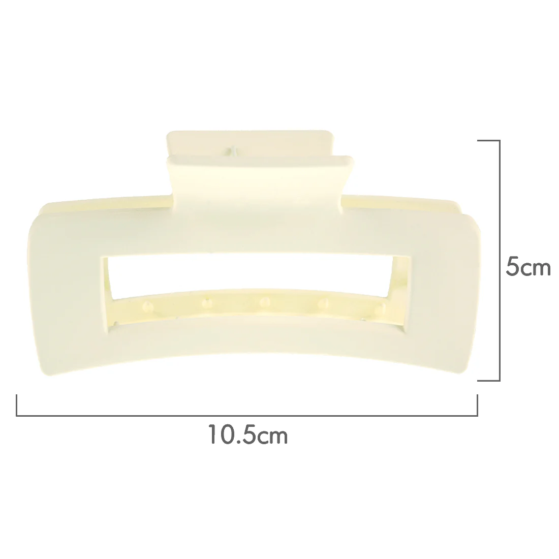Ullu Melanie Hair Claw <br>Size: 10.5cm x 5cm <br>Matte White - Image 3