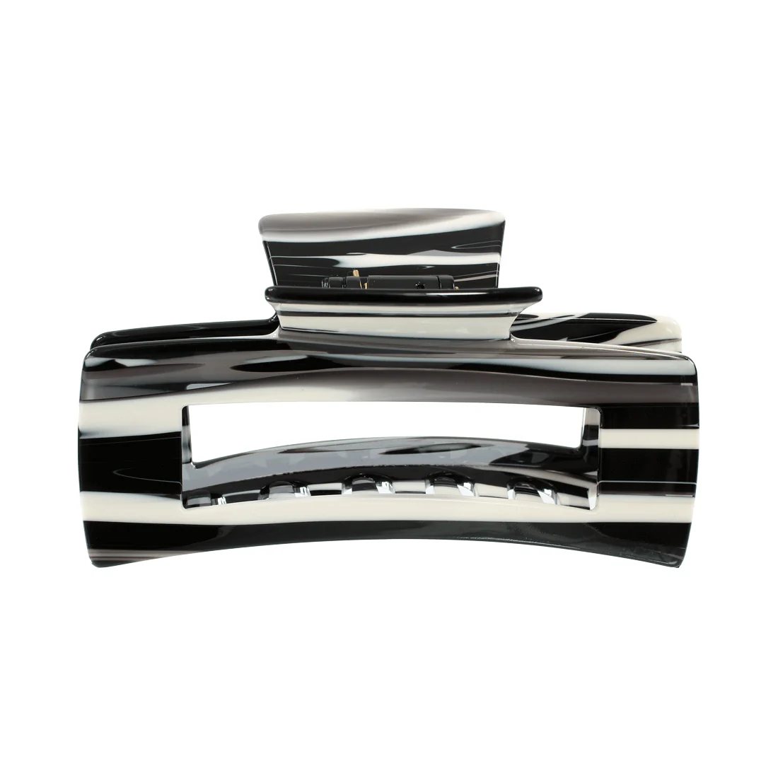 Ullu Melanie Hair Claw <br>Size: 10.5cm x 5cm <br>Stripe Black & White