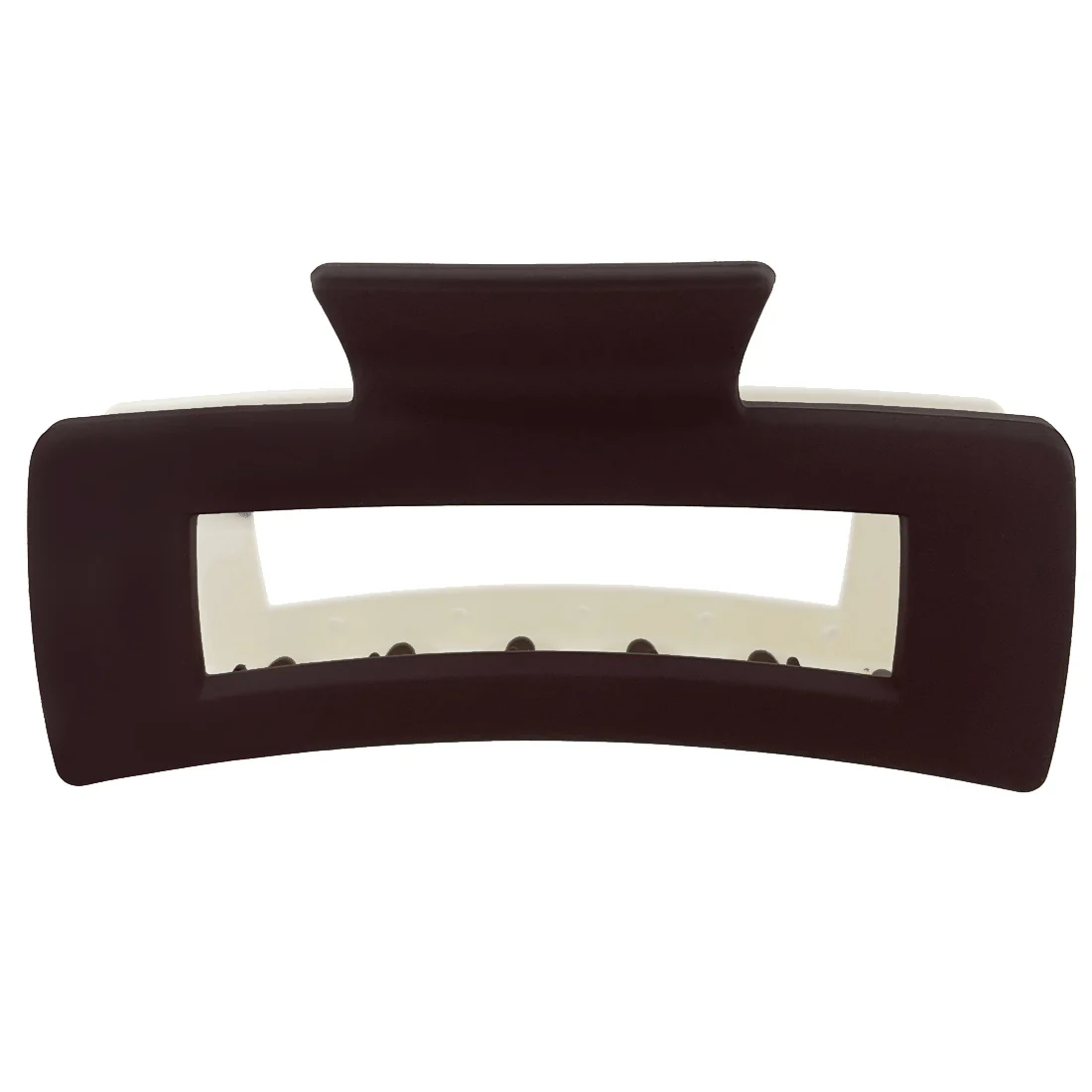 Ullu Melanie Hair Claw <br>Size: 10.5cm x 5cm <br>Two Tone Burgundy & White