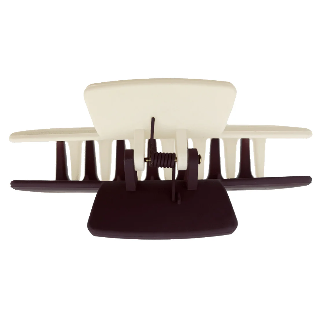 Ullu Melanie Hair Claw <br>Size: 10.5cm x 5cm <br>Two Tone Burgundy & White - Image 3