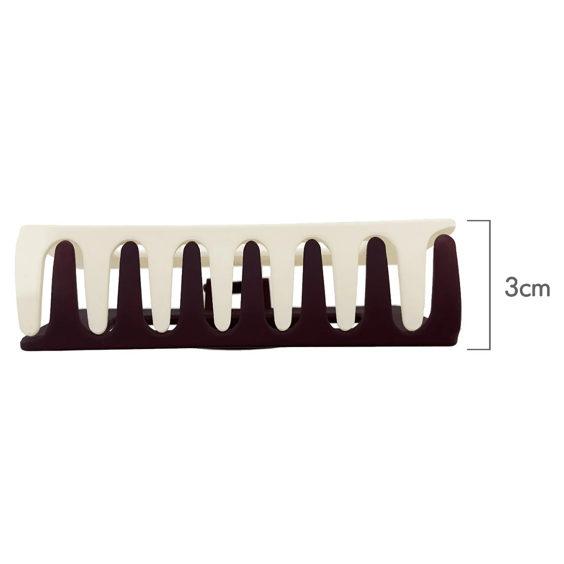 Ullu Melanie Hair Claw <br>Size: 10.5cm x 5cm <br>Two Tone Burgundy & White - Image 7