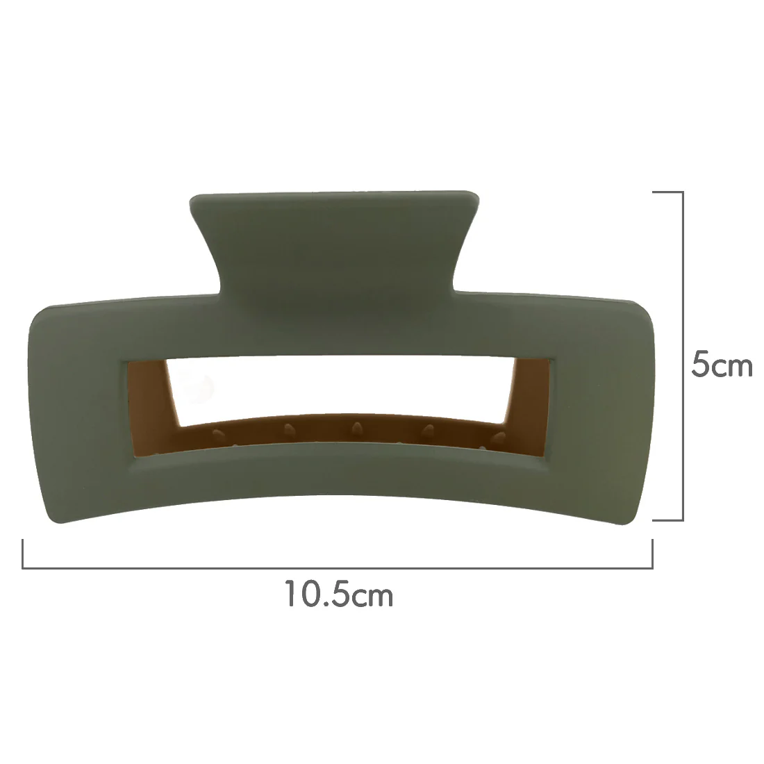 Ullu Melanie Hair Claw <br>Size: 10.5cm x 5cm <br>Two Tone Green & Taupe - Image 5