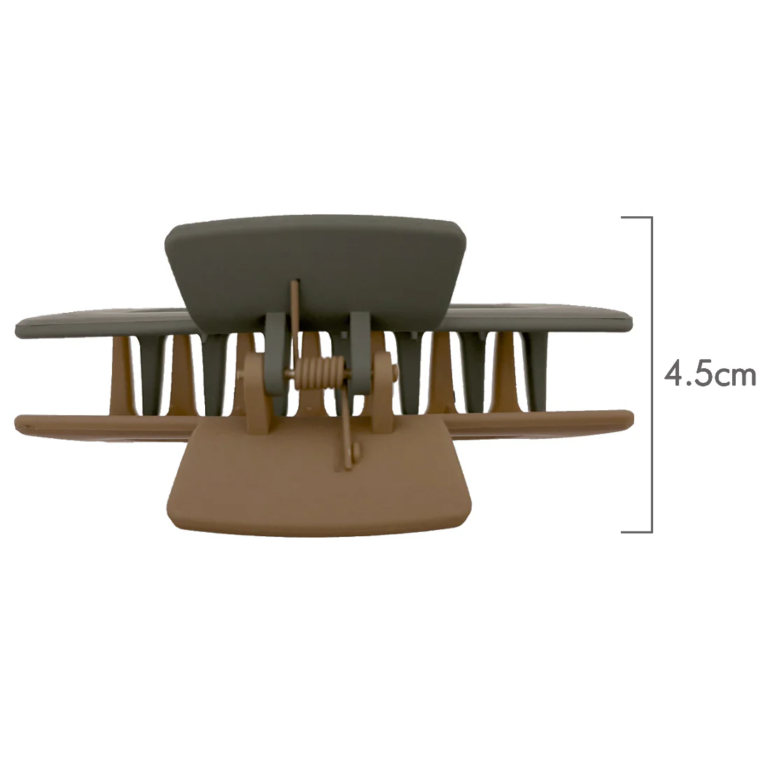 Ullu Melanie Hair Claw <br>Size: 10.5cm x 5cm <br>Two Tone Green & Taupe - Image 6
