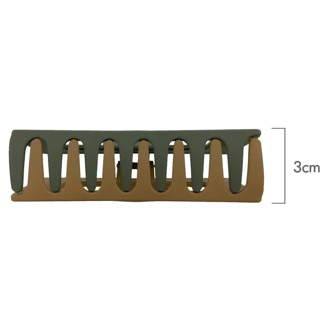 Ullu Melanie Hair Claw <br>Size: 10.5cm x 5cm <br>Two Tone Green & Taupe - Image 7