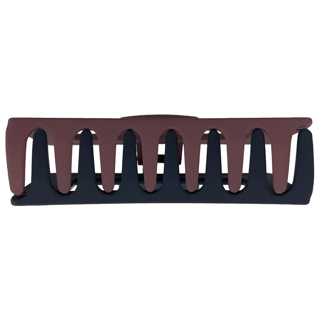 Ullu Melanie Hair Claw <br>Size: 10.5cm x 5cm <br>Two Tone Navy & Crimson - Image 4