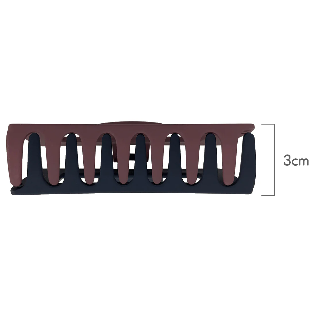 Ullu Melanie Hair Claw <br>Size: 10.5cm x 5cm <br>Two Tone Navy & Crimson - Image 7