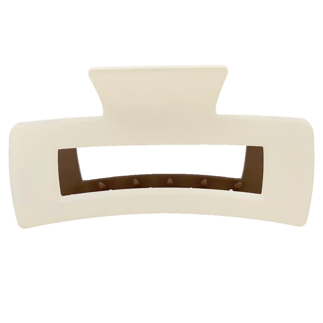 Ullu Melanie Hair Claw <br>Size: 10.5cm x 5cm <br>Two Tone Taupe & White - Image 2