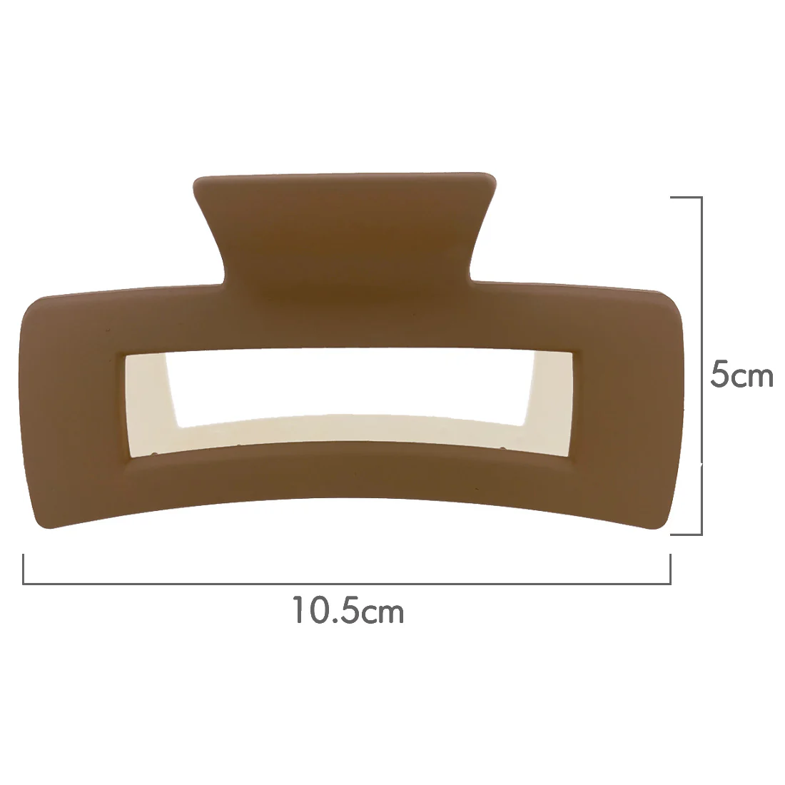 Ullu Melanie Hair Claw <br>Size: 10.5cm x 5cm <br>Two Tone Taupe & White - Image 5