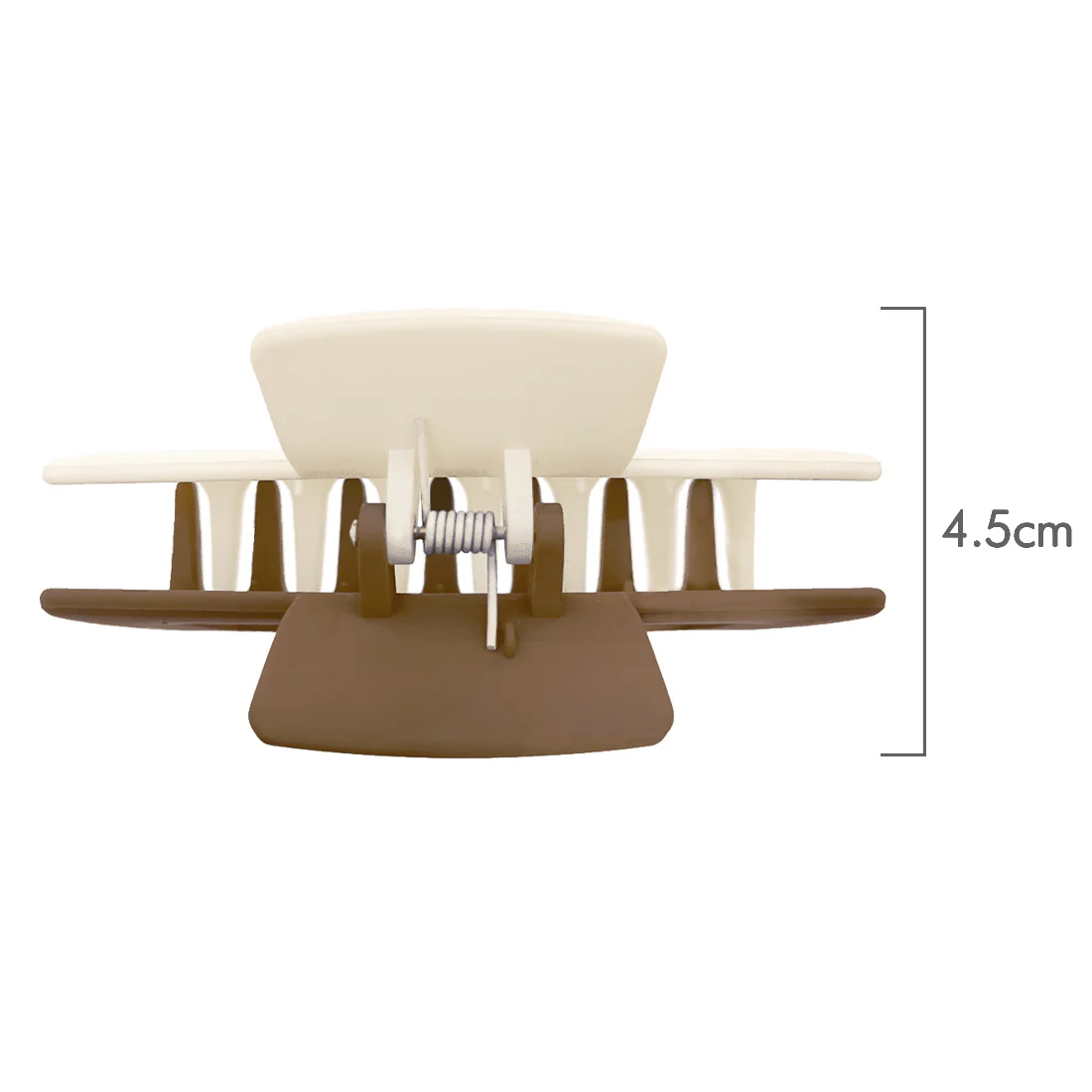 Ullu Melanie Hair Claw <br>Size: 10.5cm x 5cm <br>Two Tone Taupe & White - Image 6