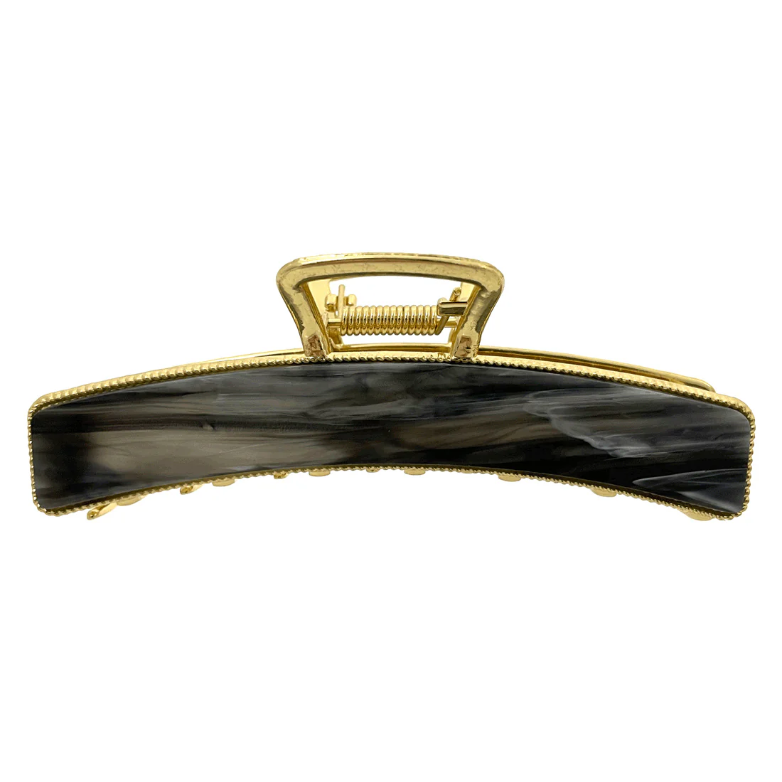 Ullu Mirabel Hair Claw <br>Size: 11 x 4.5 x 4.5cm <br>Marbled Greys