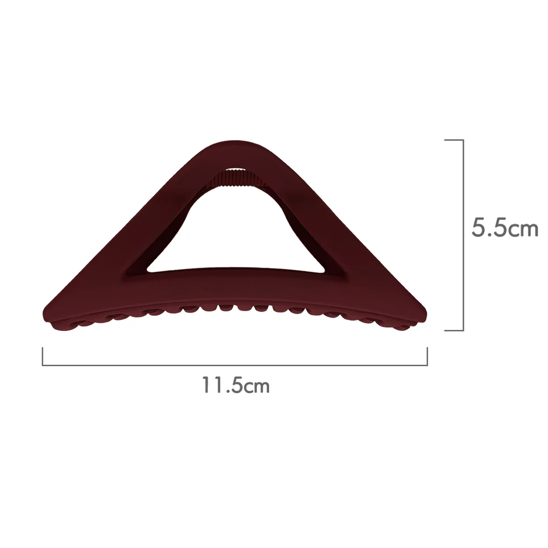 Ullu Ruby Hair Claw <br>Size: 11.5 x 5.5 x 4.7cm <br>Matte Burgundy - Image 4