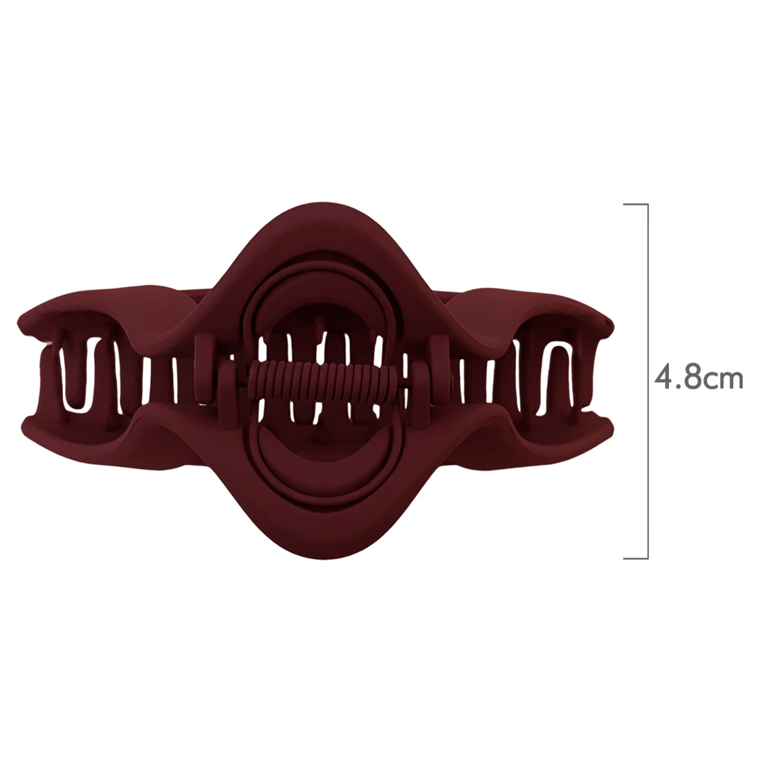 Ullu Ruby Hair Claw <br>Size: 11.5 x 5.5 x 4.7cm <br>Matte Burgundy - Image 5