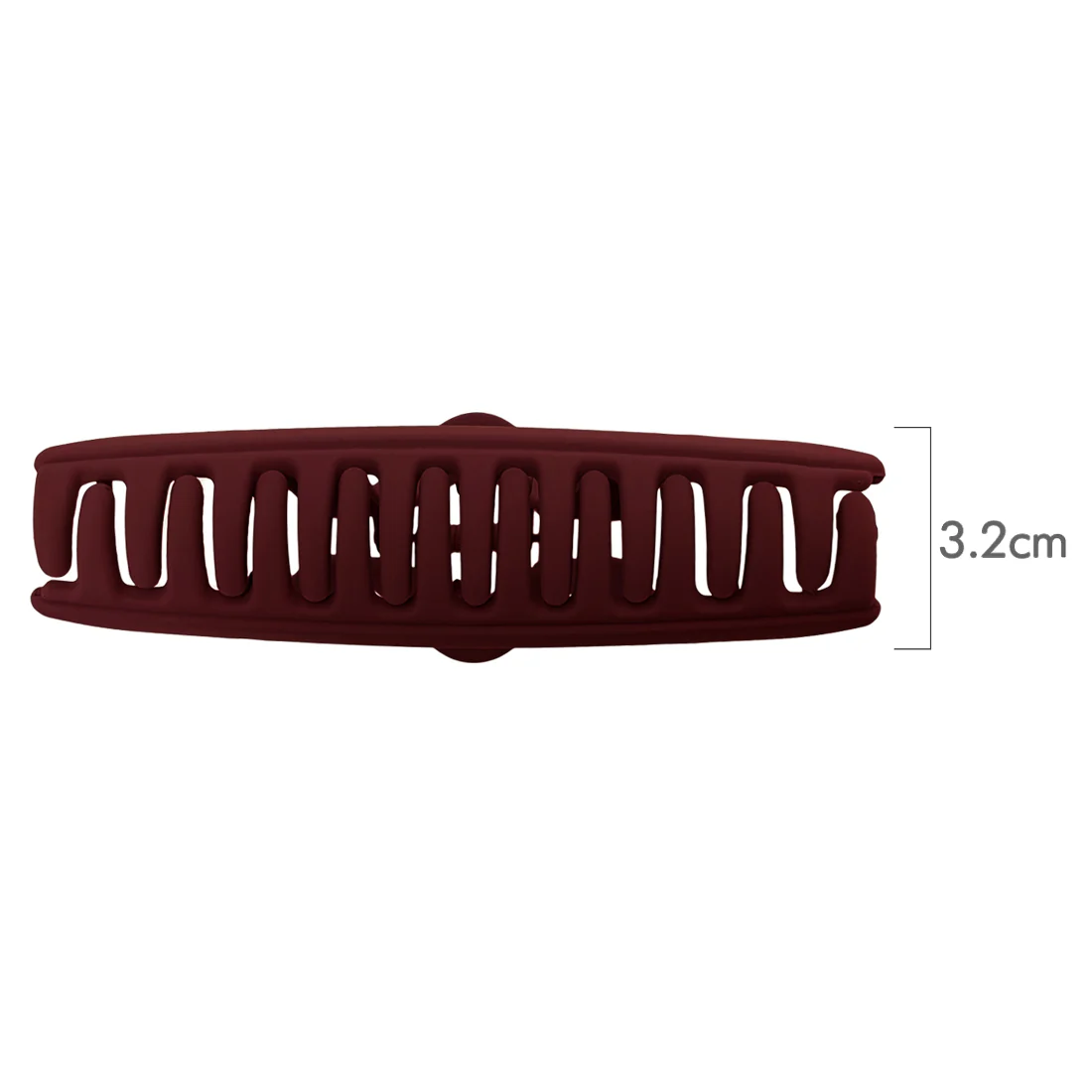 Ullu Ruby Hair Claw <br>Size: 11.5 x 5.5 x 4.7cm <br>Matte Burgundy - Image 6