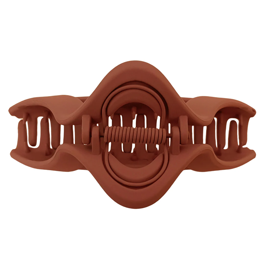 Ullu Ruby Hair Claw <br>Size: 11.5 x 5.5 x 4.7cm <br>Matte Burnt Orange - Image 2