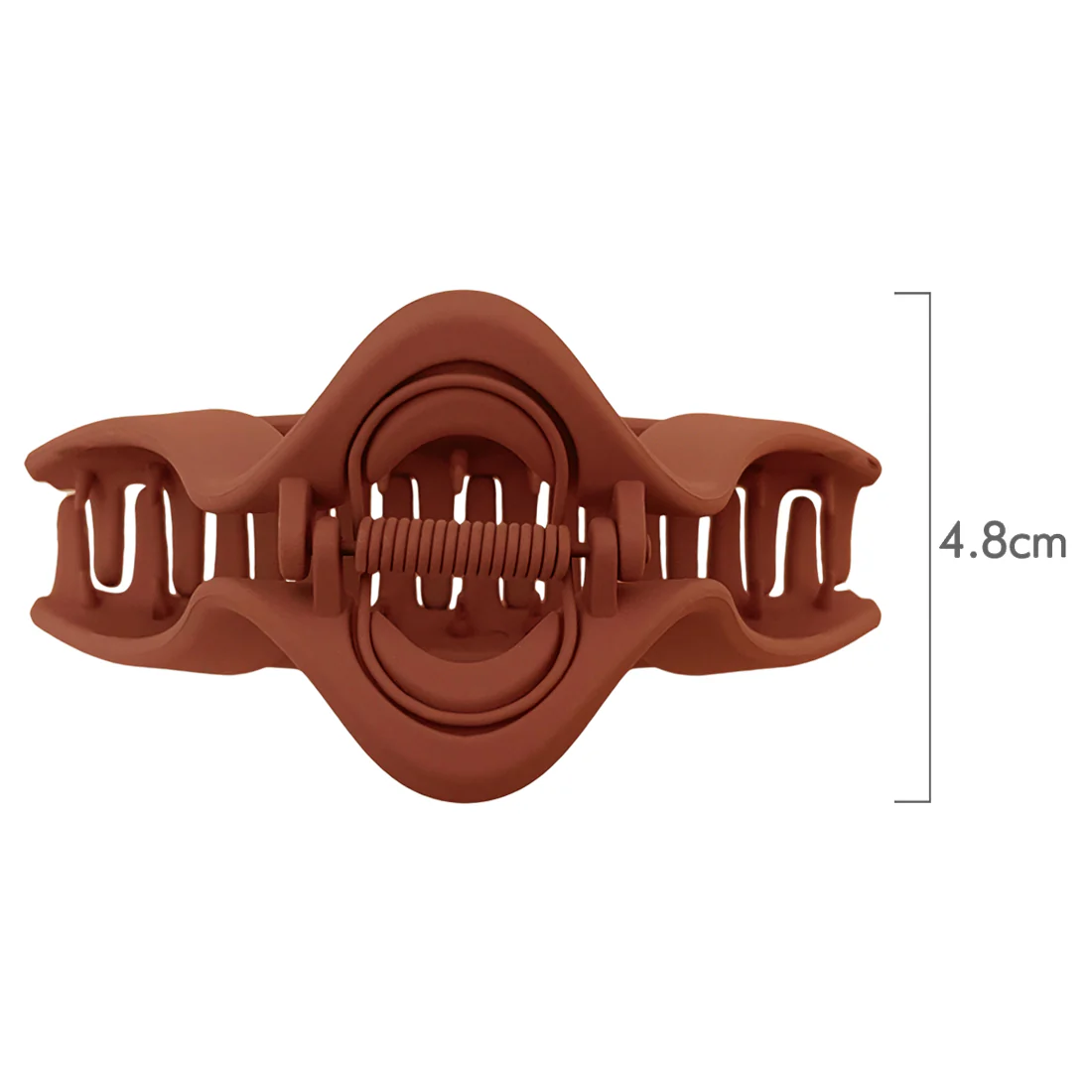 Ullu Ruby Hair Claw <br>Size: 11.5 x 5.5 x 4.7cm <br>Matte Burnt Orange - Image 5