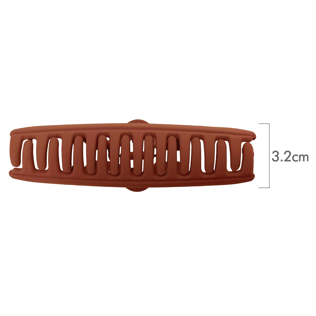Ullu Ruby Hair Claw <br>Size: 11.5 x 5.5 x 4.7cm <br>Matte Burnt Orange - Image 6